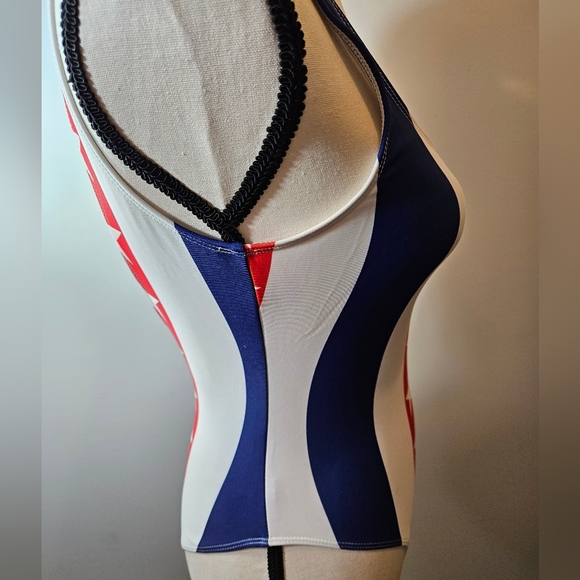 Stars & Stripes Forever 21 Women's Swim Bathing One Piece Suit Size S #W-355 - Picture 2 of 8